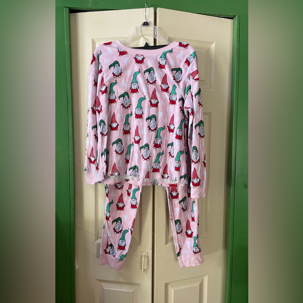 Holiday Time Pink and Green Pajamas
